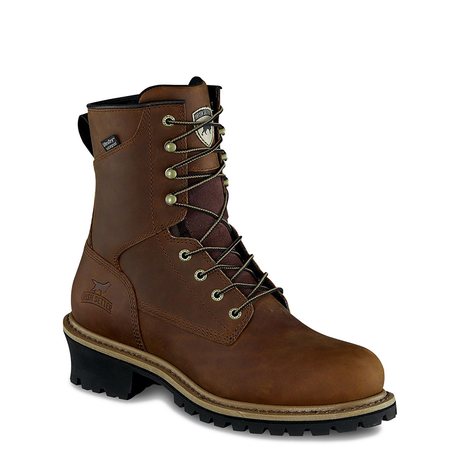 Mesabi Men's 8-inch Waterproof Leather Logger Boot
